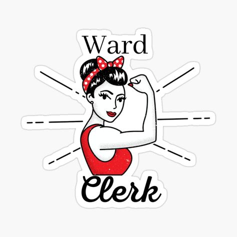 Get my art printed on awesome products. Support me at Redbubble #RBandME: https://www.redbubble.com/i/sticker/Ward-Clerk-Strong-Woman-by-Designs4U2/50198313.EJUG5?asc=u Happy Birthday Gift Ideas, Telemetry Nursing, Dental Receptionist, Radiology Nursing, Pharmacy Assistant, Nurse Case Manager, Medical Receptionist, Legal Assistant, Public Health Nurse