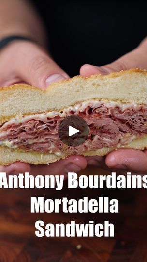 Mortadella Sandwich, Kaiser Roll, Whole Grain Mustard, Kaiser Rolls, Burger Dogs, Anthony Bourdain, Provolone Cheese, Today Is The Day, Bread Knife