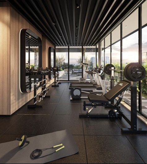 Luxury Home Gym, Dream Gym, Dream Home Gym, Gym Design Interior, House Gym, Luxury Gym, Sport Center, Hotel Gym, Gym Room At Home