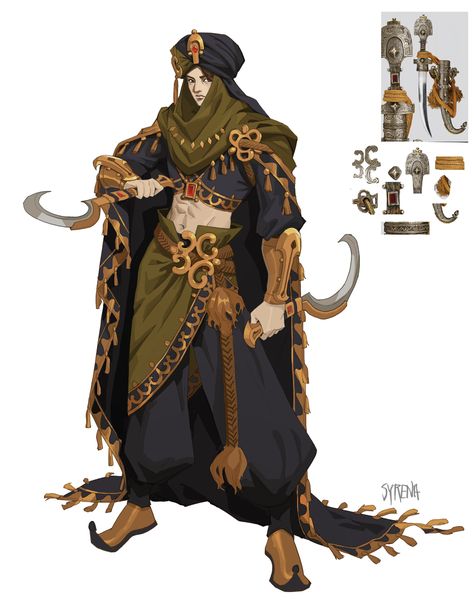 Desert Clothing, Desert Outfit, Paintings And Drawings, Concept Art Character, Arte Inspo, Fantasy Armor, Character Design Male, Character Design References, Fantasy Clothing