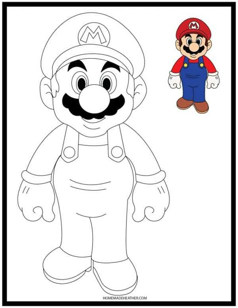 Printable Super Mario Characters, Printable Mario Characters, Super Mario Art Drawing, Mario Characters Coloring Pages, Super Mario Coloring Pages Free, Mario Outline, Mario Printables Free, Mario Art Drawing, Super Mario Coloring Pages Free Printable