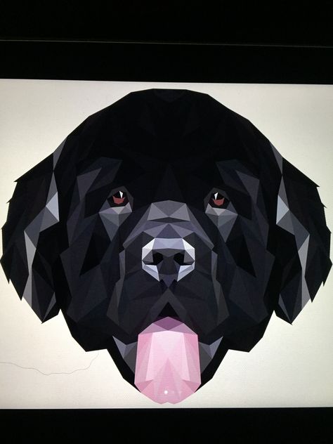 Line Study, Newfoundland Dogs, Anime Music Videos, Newfoundland Dog, Dog Crafts, Anime Music, Newfoundland, Paper Piecing, Dog Stuff