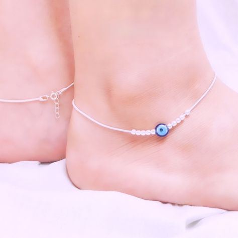 SILVER BEADS AND EVIL EYE ANKLET🧿 ✨ Crafted with 925 Silver ✨ Skin friendly ✨ 6 months warranty ✨ Hallmarked Shop now at www.rivansh.co Evil Eye Anklet Silver, Protect From Negative Energy, Evil Eye Anklet, Silver Anklets Designs, Silver Payal, Anklet For Women, Anklet Designs, Silver Anklet, Diy Jewelry Unique