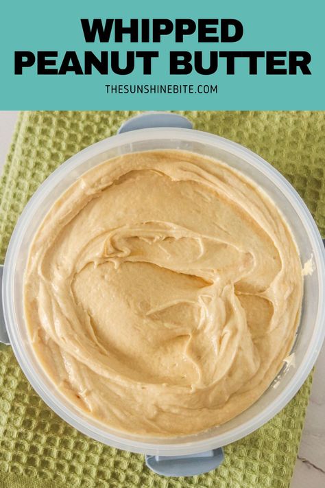 With just a few simple ingredients, you can transform your ordinary peanut butter into this creamy Whipped Peanut Butter! The combination of ingredients creates a light and airy texture that is perfect for spreading on toast or dipping fruits. Perfect for when you have a sweet tooth or crave a savory twist. Peanut Butter Whipped Cream, Whipped Peanut Butter, Peanut Butter Treats, Peanut Butter Dip, Butter Powder, Flavored Butter, Peanut Butter Honey, Peanut Butter Frosting, Peanut Butter Filling