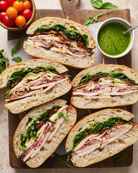 Italian Turkey Club Sandwiches - Baker by Nature Healthy 2025, Turkey Club Sandwich, Turkey Melt, Club Sandwiches, Stomach Rumbling, Turkey Sandwiches Recipes, Sandwhich Recipes, Turkey Club, Homemade Italian Dressing