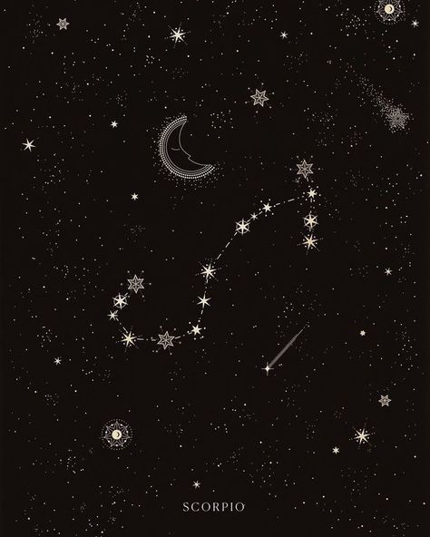 Les Emotions, Aries Constellation Tattoo, Scorpio Star, Scorpio Art, Constellation Art, Witchy Wallpaper, Constellation Tattoos, Star Constellations, Celestial Art