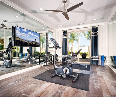 Small Home Gyms, Pardee Homes, Home Gym Mirrors, Dream Home Gym, House Gym, Home Gym Garage, Workout Room Home, Gym Mirrors, Basement Gym