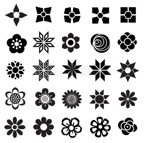 Art Deco Design Pattern, Flowers Icon, Cute Designs To Draw, Flower Vector, Flower Icons, Silhouette Stencil, Flower Stencil, Stencil Patterns, Geometric Flower