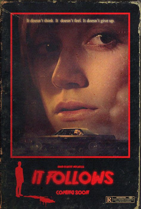 It Follows 80s Poster, It Follows, Fan Poster, 80s Horror, Horror Posters, Retro Horror, Horror Movie Art, Classic Horror Movies, Movies And Series