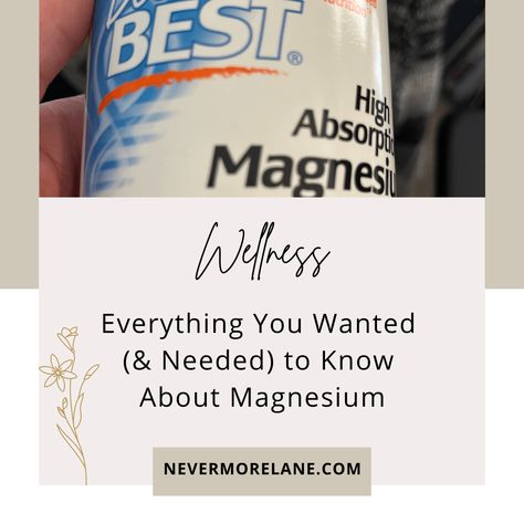 Everything You Wanted (& Needed) to Know About Magnesium - Nevermore Lane Magnesium Hydroxide, Magnesium Spray, Magnesium Glycinate, Magnesium Deficiency, Health Signs, Common Myths, Improve Sleep Quality, Healthier Lifestyle, Sore Muscles