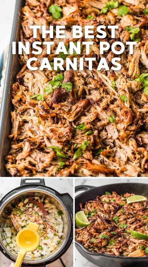 Insta Pot Pork Carnitas, Instant Pot Pork Shoulder Carnitas, Carnitas Ninja Foodi, Best Instant Pot Recipes Healthy, Pork Loin Carnitas Instant Pot, Insta Pot Carnitas, Instapot Pork Carnitas, Pork Chops And Spanish Rice Recipe, Authentic Mexican Carnitas Recipe