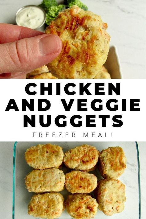 Freezer Ready Chicken and Veggie Nuggets – Fit Mama Real Food Chicken Nuggets Ground Chicken, Chicken Nuggets With Veggies, Veggie Chicken Nuggets, Healthy Chicken Nuggets, Veggie Nuggets, Homemade Chicken Nuggets, Whole Wheat Pizza, Baby Led Weaning Recipes, Weaning Recipes