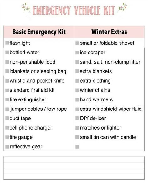 Winter Car Kit, Winter Emergency Car Kit, Emergency Preparedness Checklist, Car Checklist, Family Emergency Binder, School Emergency Kit, Car Life Hacks, Emergency Binder, Unique Vehicles