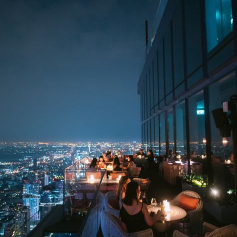 New York Rooftop Restaurant, Bangkok Rooftop Bar, Rooftop Bar Aesthetic, Female Bestie, Late Night Drinks, 2025 Goal, New York Rooftop, Asia City, Thailand Vacation