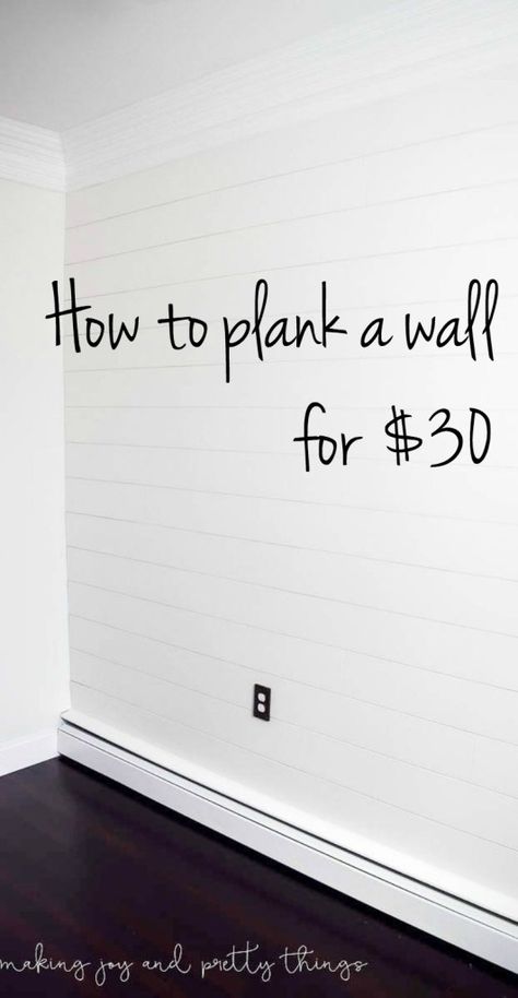 shiplap wall | diy shiplap wall | how to plank a wall | planked wall | diy plank wall How To Plank, Diy Plank Wall, Remodeling Hacks, Shiplap Wall Diy, Shiplap Wall, Diy Shiplap, Diy Wand, Faux Shiplap, Plank Walls