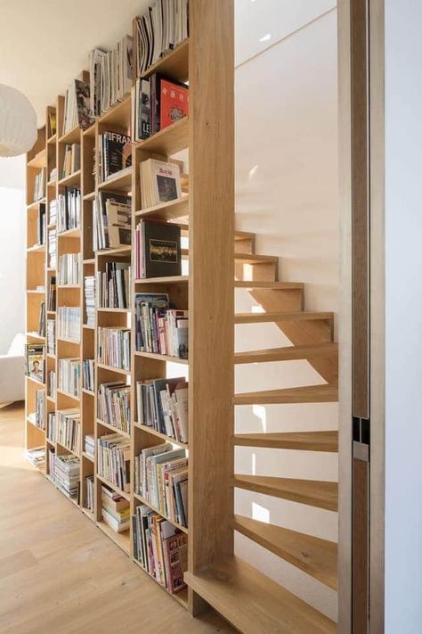 Space Saving Staircase, Diy Staircase, Loft Stairs, Staircase Decor, Loft Studio, Stair Case, Design Blogs, Interior Stairs, House Stairs