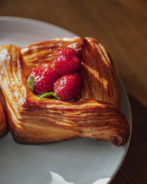 Fruit danish Fruit Danish, Strawberry Danish, Danish Bread, Bread Aesthetic, Danish Aesthetic, Bread Pastry, Danish Food, Pastry, For Everyone