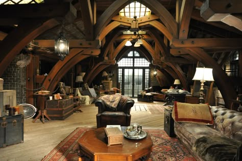 Mansion Attic – Witches of East End – DNA645 Design Mansion Attic, Witchy Interior Design, Witch Living Room, Witchy Interior, Slate Shingles, Witches Of East End, Gothic Mansion, Bg Design, Bell Tower