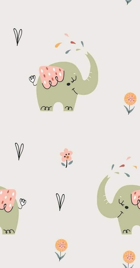 Cute Elephant Wallpaper, Move With Love, Elephant Background, Elephant Wallpaper, Idee Cricut, Floral Wallpaper Iphone, Easy Love Drawings, Close To Me, Android Wallpaper Vintage