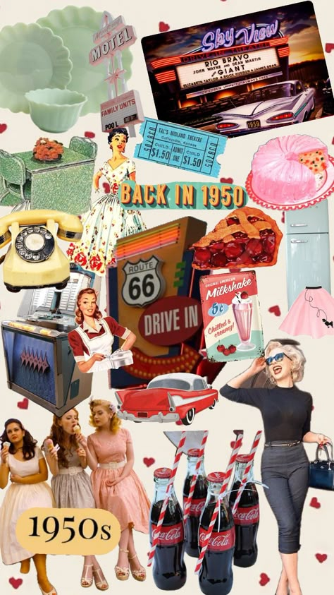 #1950s #retro #50s 1950 Aesthetic Wallpaper, 50s Moodboard, 50s Aesthetic 1950s, 50s Room Aesthetic, Grease Birthday Party, Vintage 50s Aesthetic, Vintage 1950s Aesthetic, 1950 Aesthetic, 50's Aesthetic