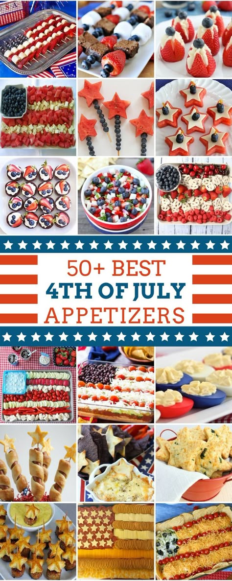 50 Best 4th of July Appetizers Fourth Of July Appetizers, Patriotic Appetizers, July 4th Appetizers, 4th Of July Appetizers, July Appetizers, 4th July Food, 4th Of July Party Ideas, 4th Of July Food, Patriotic Food