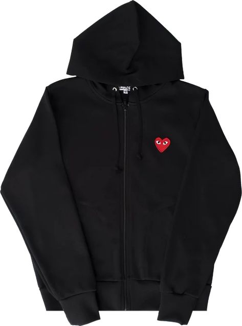 Comme Des Garcons Hoodie, Xmas Haul, Comme Des Garcons Jacket, White Outerwear, Kawaii Logo, Play Heart, Hoodie Png, Best Rapper Alive, Mens Trendy Outfits