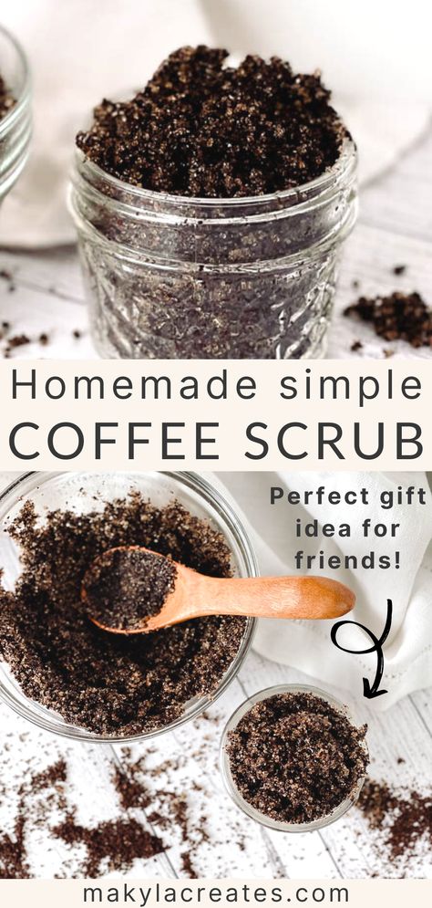 Pamper yourself with this revitalising diy homemade coffee scrub. Simple and affordable to make, this diy coffee scrub is the perfect way to treat yourself to a little self-care! This homemade coffee scrub is made with a few staple ingredients from your kitchen pantry. It is super quick to whip up and makes for a lovely homemade gift for the holiday season. Coffee Body Scrub Diy, Diy Coffee Scrub, Coffee Scrub Recipe, Homemade Coffee Scrub, Scrub Recipe Diy, Easy Sugar Scrub, Coffee Sugar Scrub, Diy Body Scrub Recipes, Coffee Scrub Diy