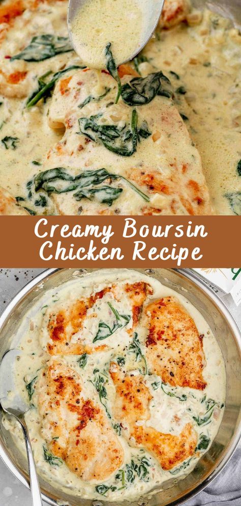 Creamy Boursin Chicken Recipe Introduction Creamy Boursin Chicken is a luxurious and flavorful dish that combines tender chicken breasts with a rich and creamy Boursin cheese sauce. This recipe is perfect for a special dinner or when you want to impress your guests with a gourmet meal. In this article, we’ll guide you through the […] The post Creamy Boursin Chicken Recipe appeared first on Cheff Recipes. Eggs With Boursin Cheese, Chicken Boursin Cheese, Chicken And Boursin Cheese, Brie And Chicken Recipes, Shallot And Chive Boursin Cheese Recipes, Creamy Boursin Chicken, Boursin Pork Chops, Boursin Cheese Chicken Recipes, Boursin Orzo With Chicken