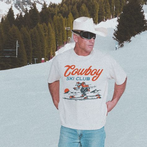 Cowboy Ski Club Bar Golf, Ski Apparel, Ski Clothing, Ski Shirts, Snow Time, Ski Club, Shirt Prints, Stockholm Style, Cowboys Shirt