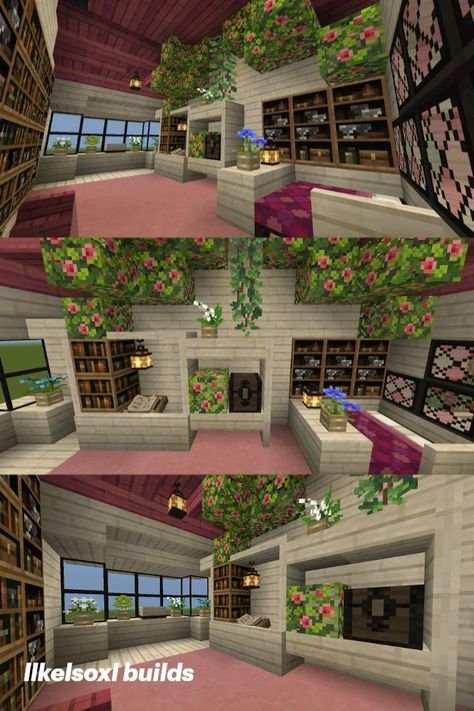 Build Cute, Minecraft House Decor, Aesthetic Minecraft Builds, Minecraft House Interior, Interior Minecraft, Houses Minecraft, Rumah Minecraft Sederhana, Minecraft Interior, Minecraft Interior Design