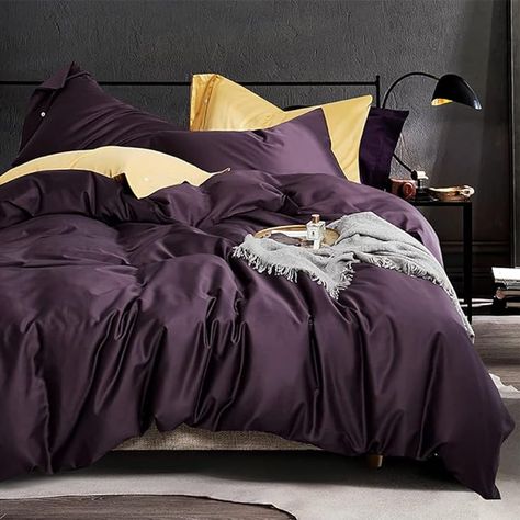 Dark Purple Comforter, Dark Purple Bedding, Purple Comforter Set, Purple Duvet, Purple Comforter, Boho Bedding Sets, Purple Duvet Cover, Purple Queen, Boho Duvet Cover