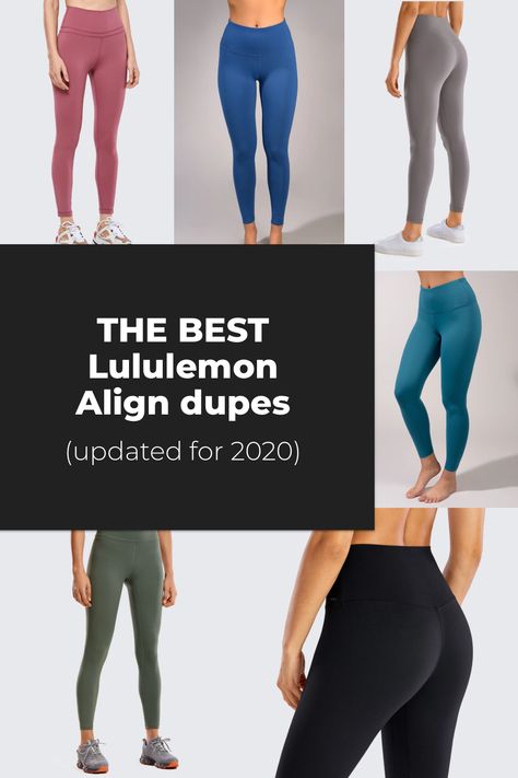 Blog post comparing the 5 best Lululemon Align dupes --- CRZ Yoga, Colorfulkoala, and Yogalicious Colorfulkoala Leggings, Pe Outfits, Amazon Leggings, Best Workout Leggings, Amazon Needs, Mac Foundation, Best Leggings For Women, Outfit Workout, Prime Deals