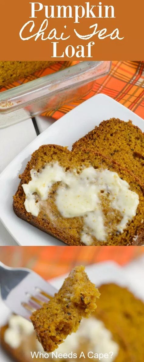 Pumpkin Chai Tea, Tea Loaf, Cake Loaf, Pumpkin Chai, Fall Months, Bread Recipes Sweet, Tea Latte, Easy Bread Recipes, Delicious Pumpkin