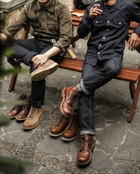 Outdoorsmen Style, Boots Outfit Men, Men's Denim Style, Mens Fashion Rugged, Hipster Mens Fashion, Stylish Men Casual, Mens Boots Fashion, Stylish Mens Outfits, Men Fashion Casual Outfits