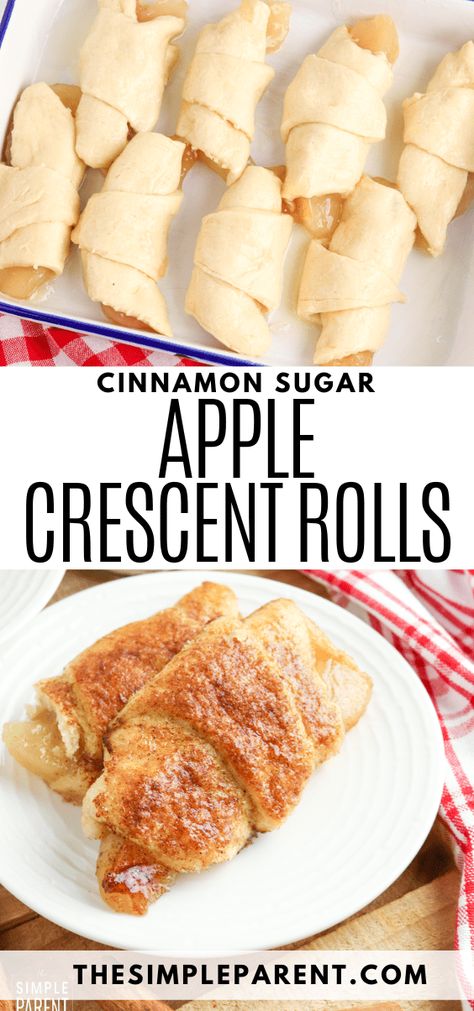 Crescent Rolls With Apple Slices, Crossiant Apple Pie Crescent Rolls, Sweet Apple Crescent Rolls, Baked Apples With Crescent Rolls, Apple Cinnamon Roll Ups, Crescent Roll With Apples, Crescent Roll Apple Pies, Cresent Rolls Apple Pie Filling, Apple In Crescent Rolls