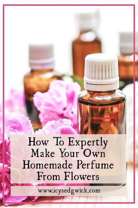 How To Make Homemade Perfume, Natural Perfume Recipes, Diy Perfume Oil, Diy Perfume Recipes, Flowerbomb Perfume, Essential Oil Perfumes Recipes, Homemade Perfume, Flower Perfume, Unique Handmade Gifts