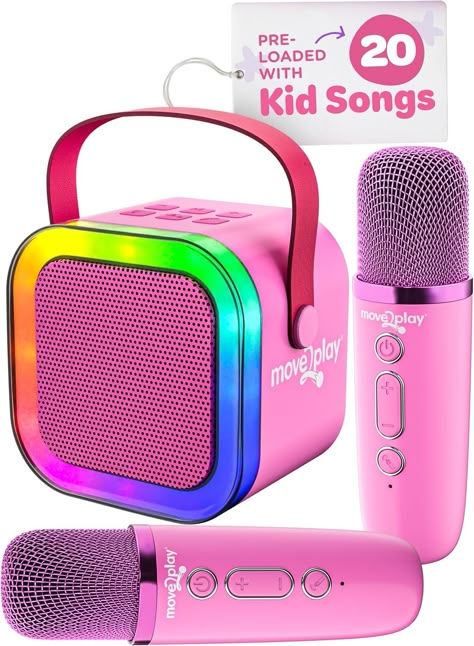 Move2Play Mini Karaoke Machine for Kids | includes 20+ Kids Songs | Connect with Bluetooth | Kids Toy | Birthday Gift for 3, 4, 5, 6, 7, 8+ Year Old Girls and Boys - Walmart.com Presents For 7 Year Girl, Christmas Toys For Girls Kids, Toys For 4 Year Girl, Toys For 7 Year Girl, Toys For 8 Year Girl, Toys For 5 Year Girl, Girls Toys 6-8, Gifts For 6 Year Girl, Gifts For 4 Year Girl