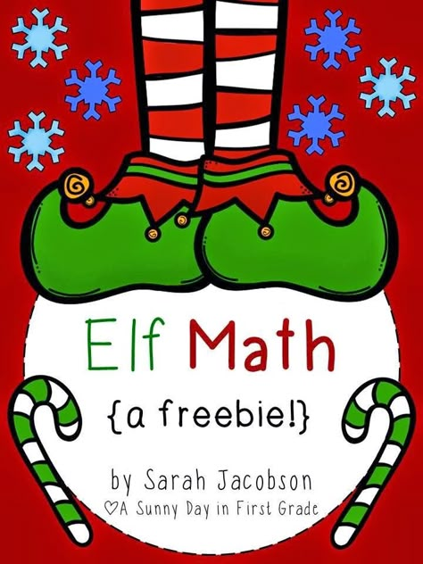 Third Grade Christmas Activities, Elf Math, Number Stories, Classroom Christmas Activities, First Grade Freebies, Christmas Math Activities, Christmas Addition, Holiday Math, Christmas Teaching