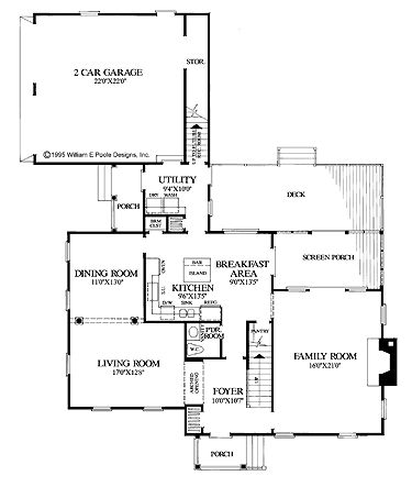 Floor Plans AFLFPW17827 - 2 Story Cape Cod Home with 3 Bedrooms, 2 Bathrooms and 2,433 total Square Feet 3 Bedroom Cape Cod Floor Plans, Colonial Floor Plan, Garage Entryway, Colonial Cottage, Colonial Style House, Colonial Style House Plans, American House Plans, Southern Traditional, Shingle Exterior