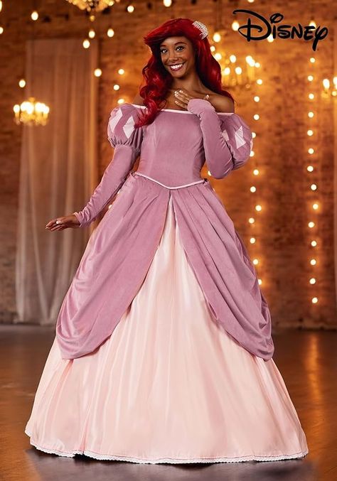 Amazon.com: Disney’s The Little Mermaid Pink Dress, Adult Princess Ariel Gown, Women’s Halloween Costume : Clothing, Shoes & Jewelry Halloween Costumes Pink Dress, Arial Costume, Pink Dress Costume, Halloween Costumes Pink, Ariel Pink Dress, Princess Ariel Dress, Little Mermaid Dress, Ariel Pink, Old Halloween Costumes