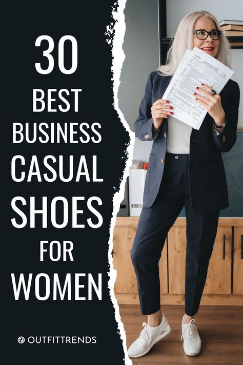 30 Best Business Casual Shoes For Women Stylish and Decent Comfortable Business Casual Shoes For Women, Work Shoes Not Heels, Business Casual Shoes For Women Work, Business Professional Outfits With Tennis Shoes, Footwear For Office Women, Womens Business Casual Shoes Winter, Business Casual Womens Shoes, Business Outfit With Flats, Comfy Work Shoes Business Casual