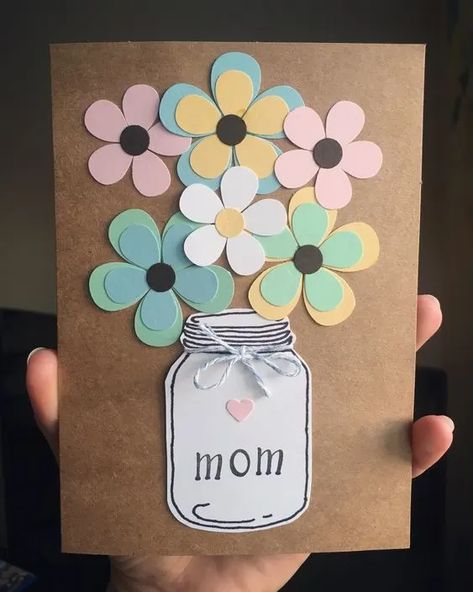 50+ Easy DIY Mothers Day Cards for Kids to Make That Mom Will Love - HubPages Homemade Card Mothers Day, Mother’s Day Homemade Card Ideas Easy, Mothers Day Crafts For Kids Cards, Mother's Day Cards Homemade, Mothers Day Cards Craft Easy, Handmade Cards For Mother’s Day, Mother Day Gift Ideas Easy, Card For 8 Mart, Handmade Cards Mothers Day