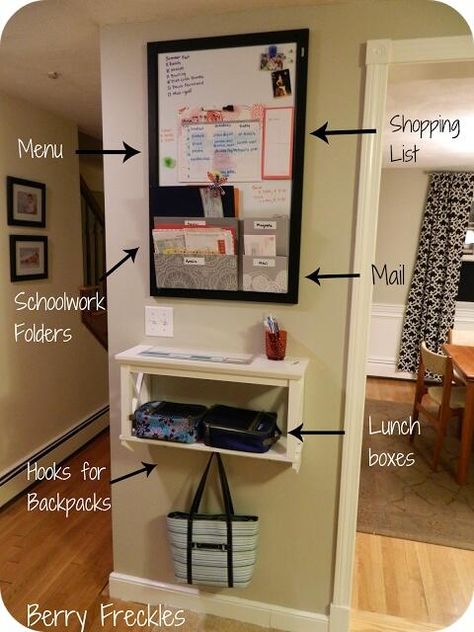 Keeping current items in que. Home Command Center, Command Centers, Family Command Center, An Organized Home, Organize My Life, Family Organizer, Organized Home, Command Center, Wall Organization