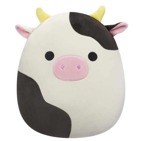 Squishmallow Collection, Cow Squishmallow, Cow Plush, Cow Colour, Black And White Cow, Cute Squishies, Blue Shark, Woody Toy Story, White Cow