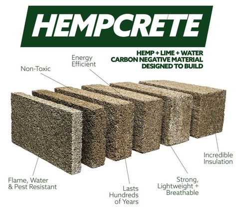 Green Building Materials, Hemp Plant, Eco Buildings, Sustainable Building Materials, Sustainable Building, Building Material, Traditional Building, Natural Building, Unique Buildings