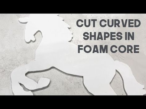 (2) The easiest way to cut curves in foam core - YouTube Foam Board Diy, Craft Knife, Foam Crafts, Foam Core, Foam Board, Craft Tools, A Craft, Cricut Projects, Arts And Crafts