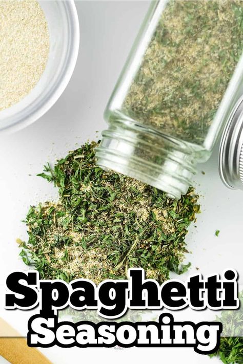 Seasoning For Spaghetti Sauce, Italian Seasoning Recipes, Homemade Spaghetti Seasoning, Diy Spaghetti Seasoning, Spagetti Sauce Seasonings, Spaghetti Seasoning Mix Homemade, Spaghetti Seasoning Mix Homemade Recipe, Spaghetti Sauce Seasoning Recipe, Kraft Spaghetti Seasoning