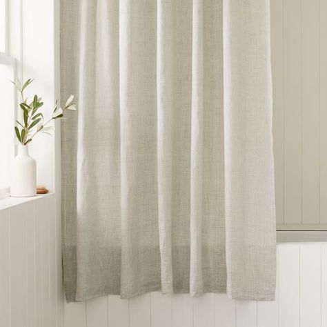 Walk the line between luxe and casual with our European Flax Linen Shower Curtain. - bathroom shower curtains, farmhouse bathroom shower, cute shower curtains Small Shower Ideas, Skin Room, Bamboo Bath Mat, Light Up Vanity, Linen Shower Curtain, Luxury Shower Curtain, Minimalist Showers, Cute Shower Curtains, Modern Shower Curtains