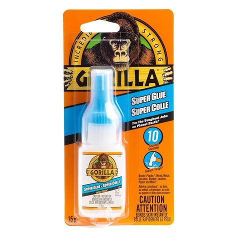 Gorilla Super Glue Liquid, Fast-Setting, Versatile Cyanoacrylate Glue, Anti-Clog Cap, Flow Control Formula, Clear, 0.53oz/15g, (Pack of 1) 112381 Best Glue, Amazon Items, Patio Lights, Gorilla Glue, Tool Organizers, Types Of Plastics, Clear Glue, Trending Items, Wood Post