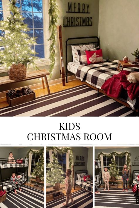 Kids Christmas Room - Kids Christmas Tree In Room, Decorate Kids Room For Christmas, Christmas Decor Kids Room, Kids Christmas Room, Kids Room Christmas Decor, Kids Christmas Bedroom, Kids Room Christmas, Christmas Kids Room, Kids Christmas Decor